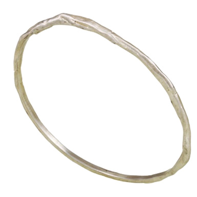 Handmade Hammered Sterling Silver Bangle Bracelet
