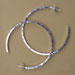Sterling Silver Hammered Hoop Earrings