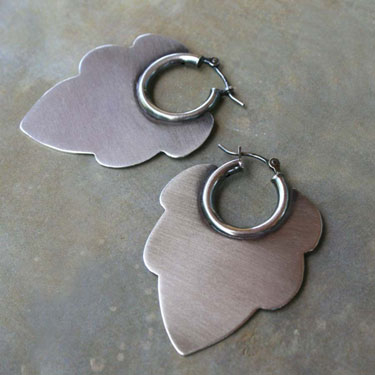 Acanthus Hoop Sterling Silver Earrings