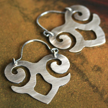 Sterling Silver Maya Hoop Earrings