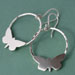 Silver Butterfly Hoop Earrings