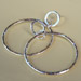 Dangling Hoop Earrings in Sterling Silver