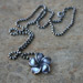 Plumeria Flower Necklace in Silver