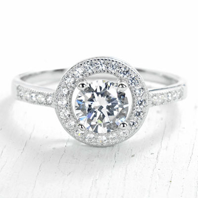 Pictures of silver engagement rings