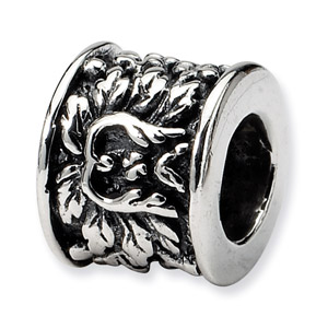 Sterling Silver Floral Bead