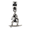 .925 Sterling Silver Surfer Dangle Bead