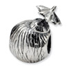 Sterling Silver Coconut Drink Bead