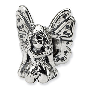 .925 Sterling Silver Fairy Bead
