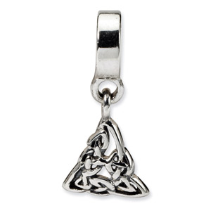 Sterling Silver Celtic Trinity Dangle Bead