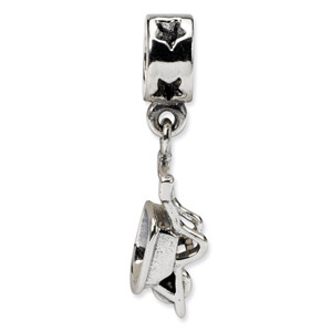Sterling Silver Wheelbarrow Dangle Bead