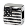 American Flag Bead in Sterling Silver