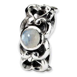 Sterling Silver CZ Connector Bead