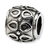 .925 Sterling Silver Barrel Bead