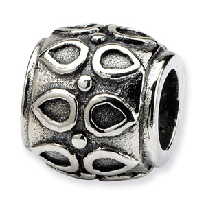 .925 Sterling Silver Barrel Bead
