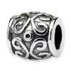 Sterling Silver Scroll Bali Bead