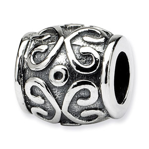 Sterling Silver Scroll Bali Bead