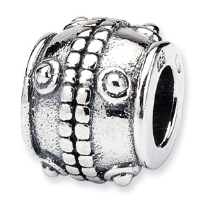.925 Sterling Silver Dots Bali Bead