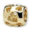 14K Gold Cutout Heart Bead