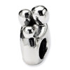 .925 Sterling Silver Family of 3 Bead