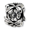Sterling Silver Floral Bead