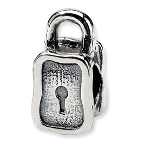.925 Sterling Silver Padlock Bead
