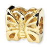 14K Yellow Gold Butterfly Bead