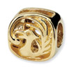 14K Gold Pheonix Bird Bead