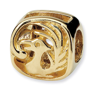 14K Gold Pheonix Bird Bead