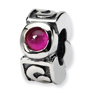 Sterling Silver Garnet Bead