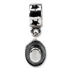 Sterling Silver Cowboy Hat Dangle Bead