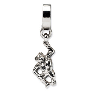 .925 Sterling Silver Monkey Dangle Bead