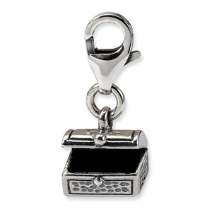 Sterling Silver Tresure Chest Click-on for Bead