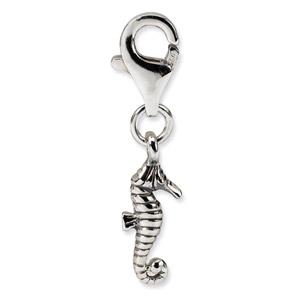 Sterling Silver Seahorse Click-on for Bead