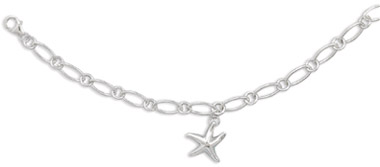 Sterling Silver Starfish Charm Bracelet