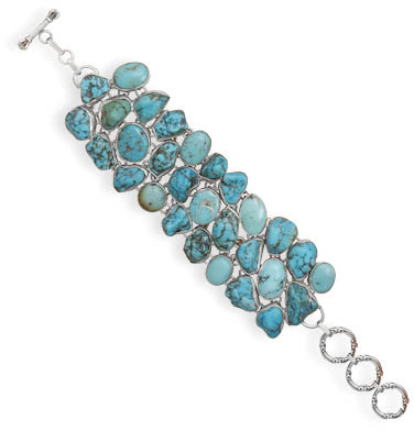 Turquoise Nugget Toggle Bracelet