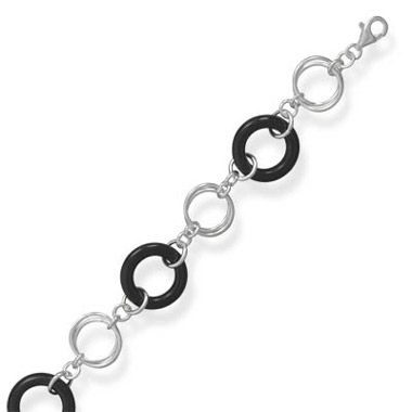 Black Onyx Ring Bracelet