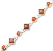 Sterling Silver Amber Bracelet
