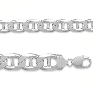 13.5mm Sterling Silver Mariner Link Bracelet