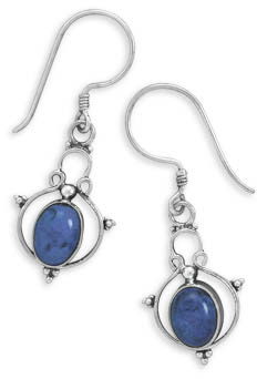 Lapis Sterling Silver Filigree Earrings