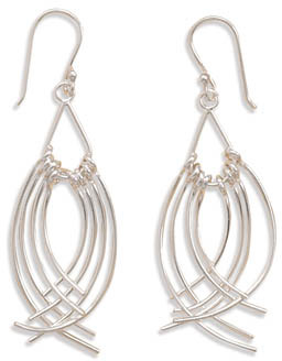 Silver Dangle Earrings in Sterling Silver