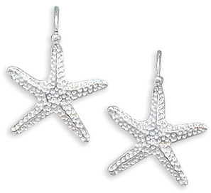 Sterling Silver Starfish Earrings