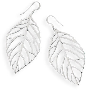 Large Leaf Cut out Earrings