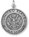 United States Army Medallion Charm in Sterling Silver