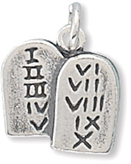 Ten Commandments Sterling Silver Charm