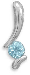 Blue Topaz Pendant in Sterling Silver