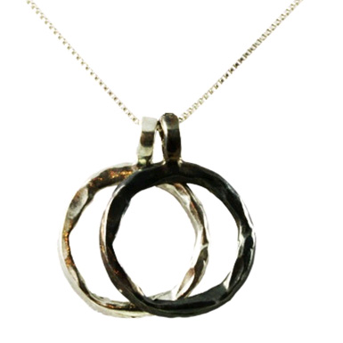 Handmade Oxidized Circle Pendant