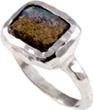 Rectangle Labradorite Sterling Silver Ring