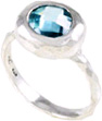 Blue Ocean Sterling Silver Blue Topaz Ring