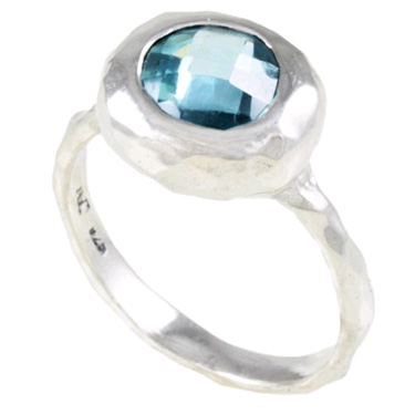 Blue Ocean Sterling Silver Blue Topaz Ring