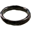 Oxidized Organic Sterling Silver Hammered Band